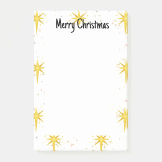Christmas stars post-it notes