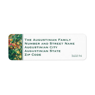 CHRISTMAS STARS Retro Custom Return Address Label