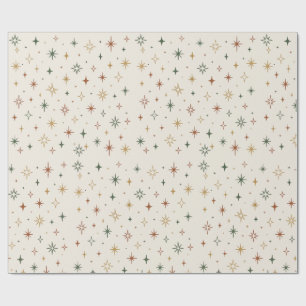Christmas Stars & Sparkles Pattern			 Wrapping Paper
