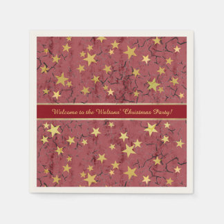 Christmas Stars ⭐ text customisable Napkin