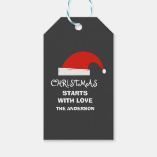 Christmas Starts With Love Personalised Family Gift Tags