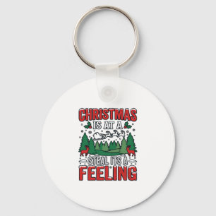 Christmas Steal Its A Feeling Reindeer Sleigh Desi Key Ring