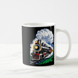 Christmas Steam Engine Train Vintage Conductor Men Coffee Mug