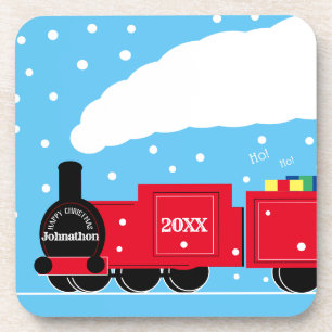 Christmas steam train in snow coaster