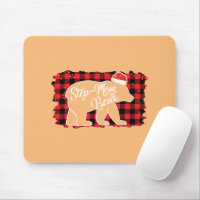 Christmas Step Mum Bear Christmas Red Plaid Buffal
