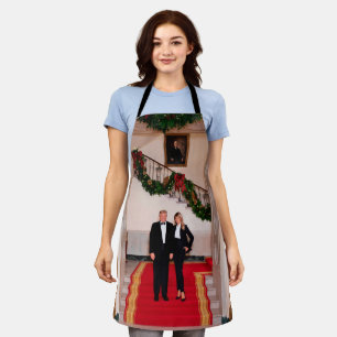 Christmas steps President Donald Trump & Melania Apron