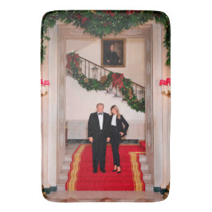 Christmas steps President Donald Trump & Melania Bath Mat
