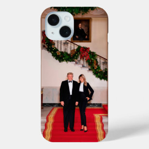 Christmas steps President Donald Trump & Melania iPhone 15 Case