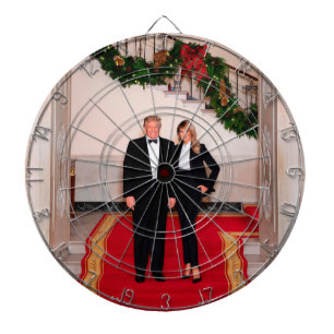 Christmas steps President Donald Trump & Melania Dartboard