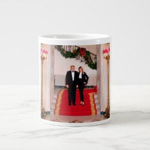Christmas steps President Donald Trump & Melania Large Coffee Mug