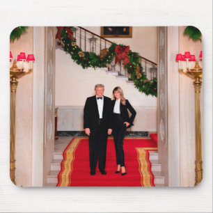 Christmas steps President Donald Trump & Melania Mouse Mat