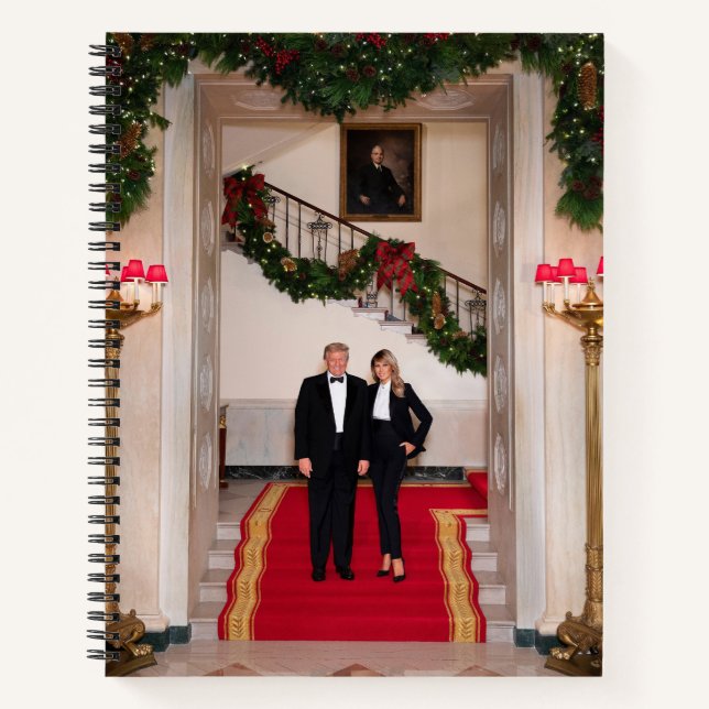 Christmas steps President Donald Trump & Melania Notebook (Front)