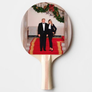 Christmas steps President Donald Trump & Melania Ping Pong Paddle