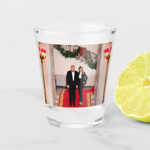 Christmas steps President Donald Trump & Melania Shot Glass