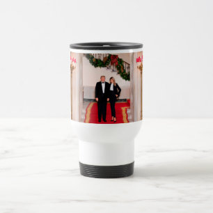 Christmas steps President Donald Trump & Melania Travel Mug