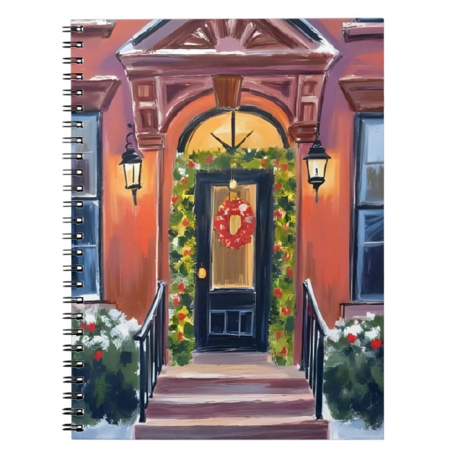 Christmas Steps | Winter Holiday Watercolor Notebook (Front)