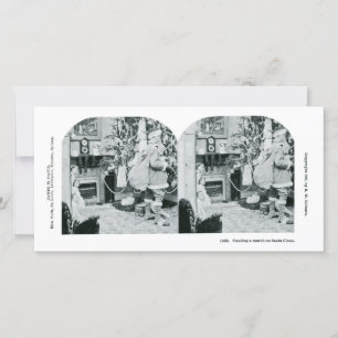 Christmas Stereoview - Vintage Holiday Card