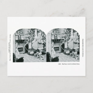 Christmas Stereoview - Vintage Holiday Postcard