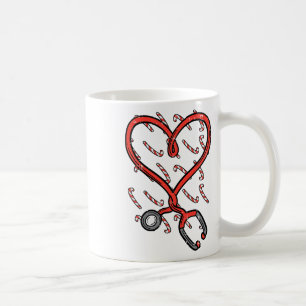 Christmas Stethoscope Nurse Xmas Nursing Scrub Top Coffee Mug