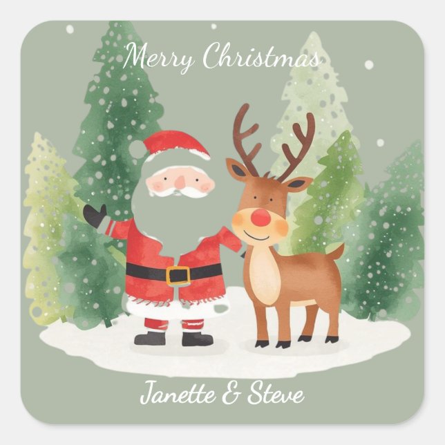 Christmas Sticker - Festive fun from a couple  (Front)