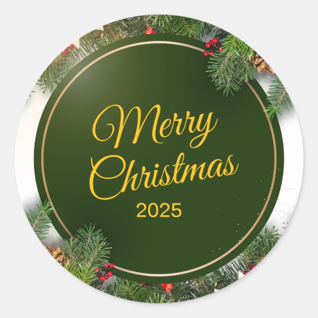 Christmas Sticker – Festive Holiday Decal (Front)