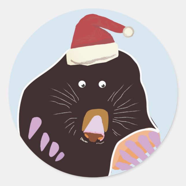 Christmas  Sticker Garden Mole (Front)