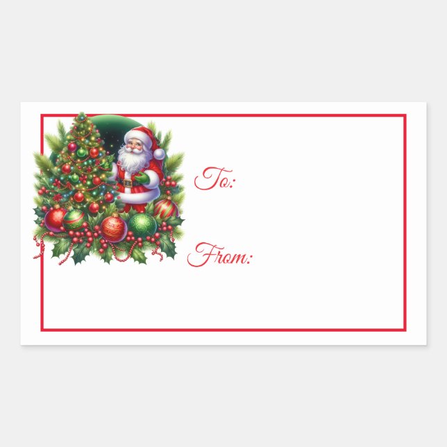 Christmas Sticker Gift Tags (Front)