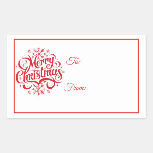 Christmas Sticker Gift Tags