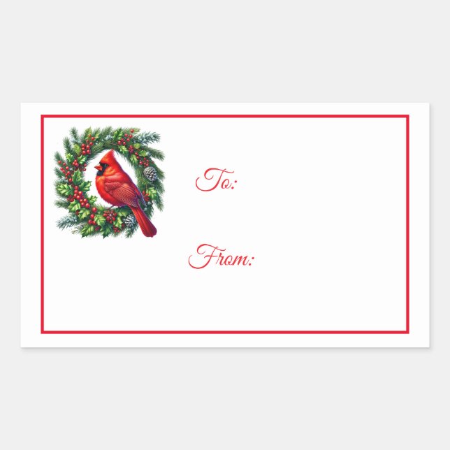 Christmas Sticker Gift Tags (Front)