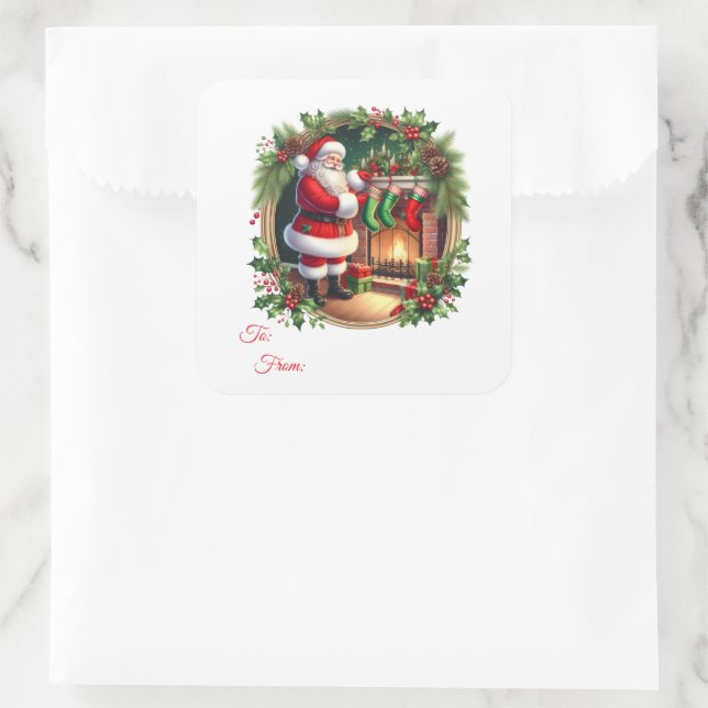 Christmas Sticker Gift Tags (Bag)
