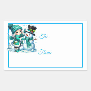 Christmas Sticker Gift Tags