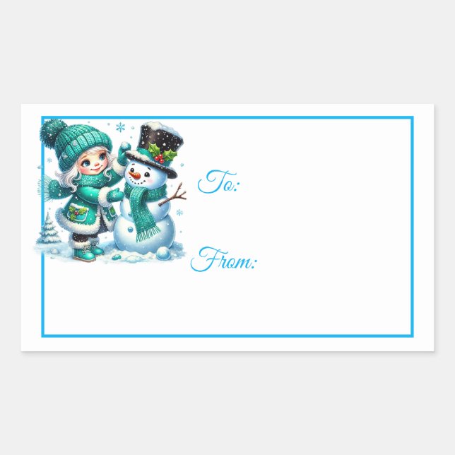 Christmas Sticker Gift Tags (Front)