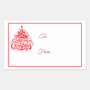 Christmas Sticker Gift Tags