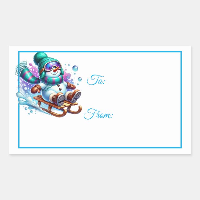 Christmas Sticker Gift Tags (Front)