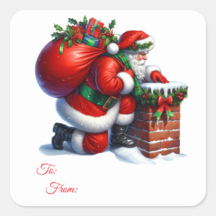 Christmas Sticker Gift Tags