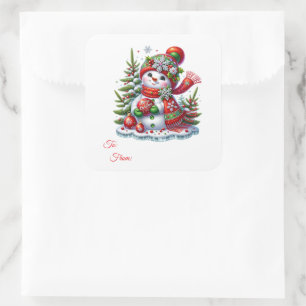 Christmas Sticker Gift Tags