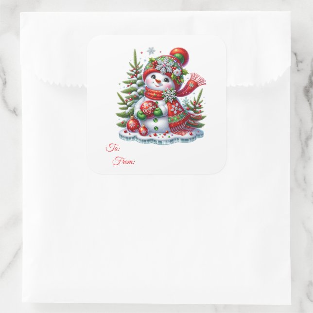Christmas Sticker Gift Tags (Bag)
