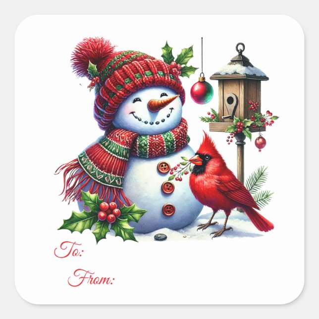 Christmas Sticker Gift Tags (Front)