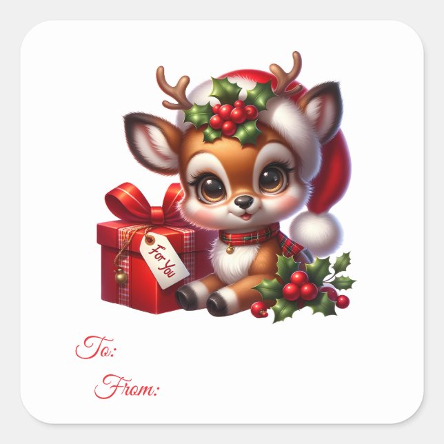 Christmas Sticker Gift Tags (Front)