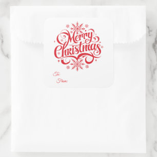 Christmas Sticker Gift Tags