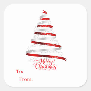 Christmas Sticker Gift Tags