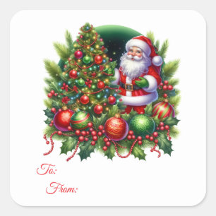 Christmas Sticker Gift Tags