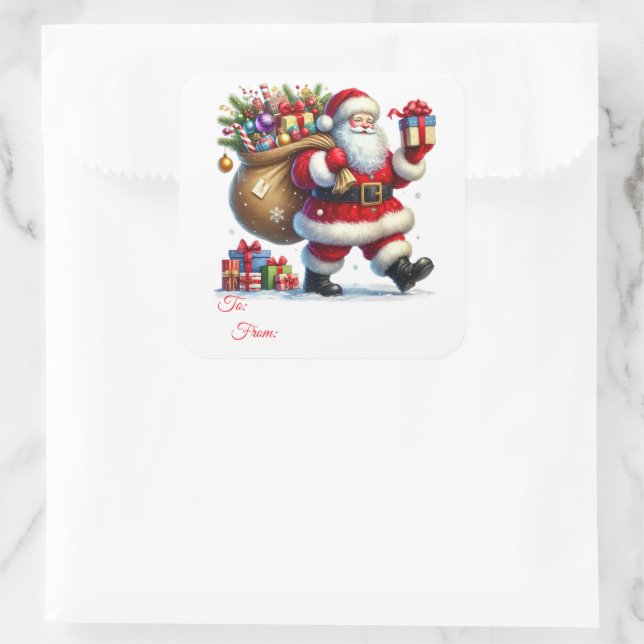 Christmas Sticker Gift Tags (Bag)