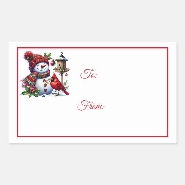 Christmas Sticker Gift Tags (Front)