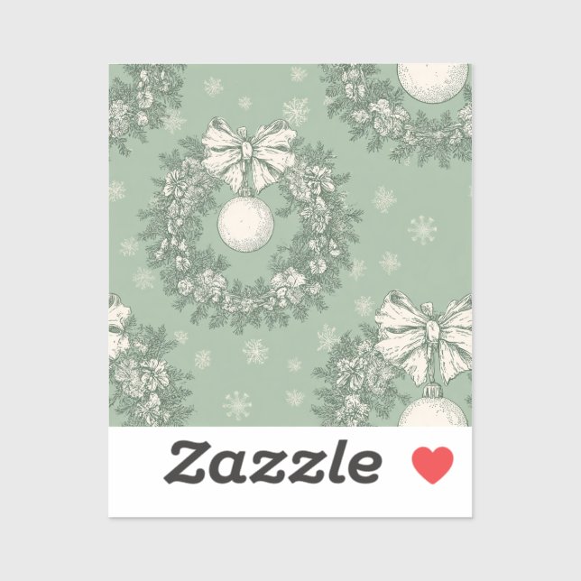 Christmas Sticker Green (Sheet)