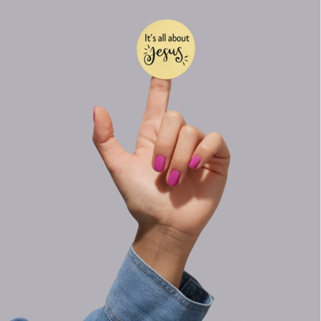 Christmas Sticker, It Is All About Jesus #4 Classic Round Sticker (Creator Uploaded)