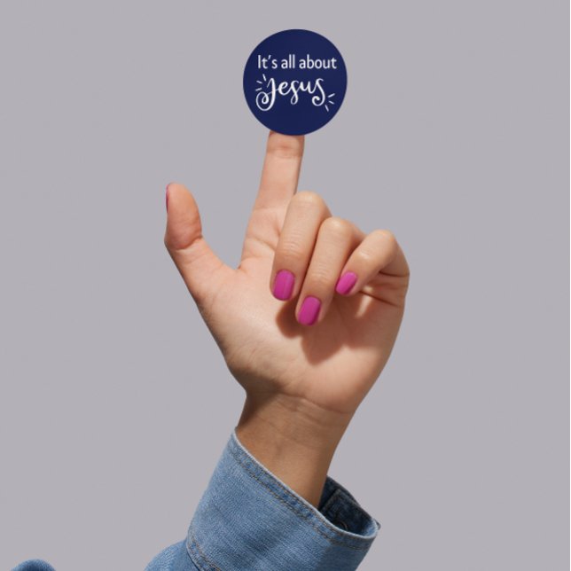 Christmas Sticker, It is all about Jesus Classic Round Sticker (Creator Uploaded)