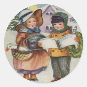 CHRISTMAS STICKER - KIDS CAROL SINGING