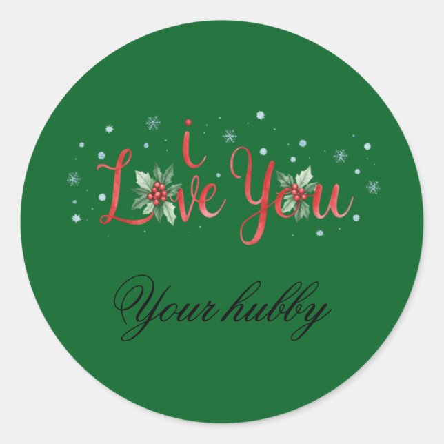Christmas sticker Love (Front)