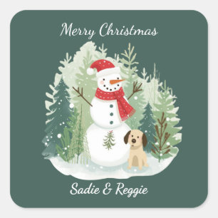 Christmas Sticker - Personalised Santa & Reindeer